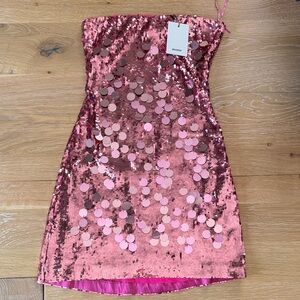 Danielle Guizio Pink Sequin Dress